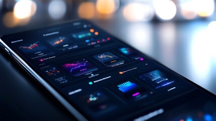 Poster - Universal BNPL app interface showcasing detailed transaction analytics in modern design