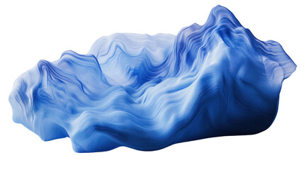 Poster - Abstract blue wave design showcasing fluid shapes and textures, perfect for backgrounds or creative projects. High-resolution digital illustration.