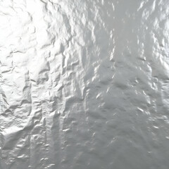 Poster - crinkled silver foil, a captivating texture study. light reflects, creating dynamic shadows and high