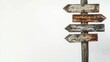 © อุบลรัตน์ สตามัน - Rustic directional signpost in nature guidance in a natural outdoor environment