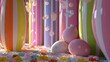© Fomo Creative - Whimsical Easter Eggs in a Candy Cane Forest