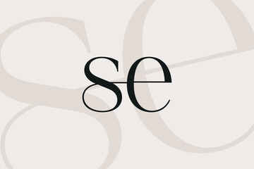 Wall Mural - se or es letter logo icon design. classic style luxury initials monogram.