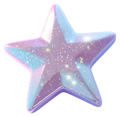 Wall Mural - png star icon celestial glitter pastel.