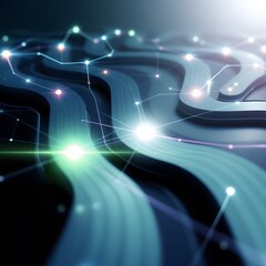 Poster - Digital Network Flow with Light Beams on Abstract Lines