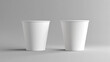 © Mehran - Blank white paper french fries holder cup. Closed and open. Realistic 3d vector mock-up. Takeaway street food cone packaging. Mockup. Cardboard snack box bucket. Template for design