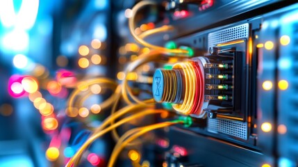 Poster - dynamic network connections highlight cutting-edge technology in high-resolution data hub