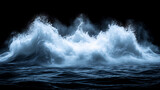 A vast ocean flood scene with rising water levels