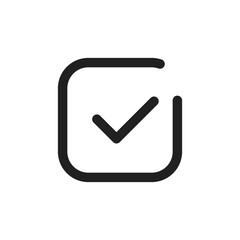 Poster - A stylish checkmark icon symbolizing approval, success, and achievement, perfect for design projects. It features editable strokes for easy customization, enhancing its versatility and usability