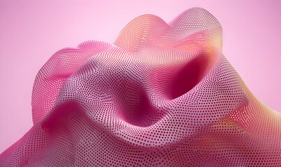 Poster - Pink abstract mesh flowing, studio backdrop, website design