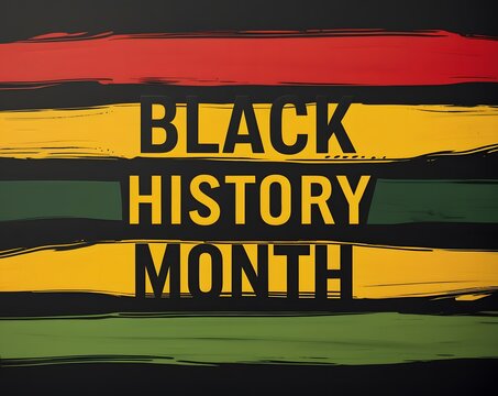 Black History Month watercolor, banner, card design.