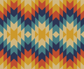 southwestern navajo geometric stripes pattern. colorful aztec southwest geometric shape seamless pat