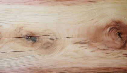 Poster - natural wood texture with light beige tones, distinctive grain patterns, and knotted details ideal for background or design projects

