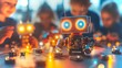 © Emiliia - Elementary students engaging in robot building activity with colorful lights and electronics