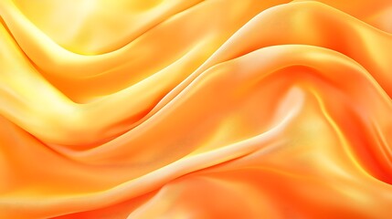 Canvas Print - Abstract orange silk fabric texture background.