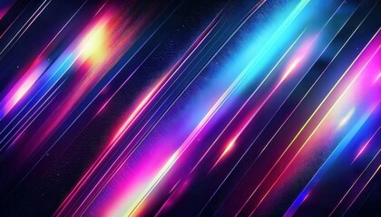 Poster - dynamic neon light streaks on a dark futuristic background for abstract visuals, digital designs, and modern artistic projects

