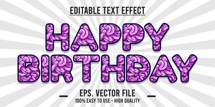 Happy birthday celebration concept. Happy birthday greetings with unique and modern design elements, decorative invitation card vector, eps file.