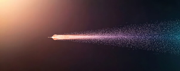 Fototapete - vibrant vapor trail in atmospheric layers with dynamic light effects