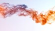 © Srinard - Warm colored smoke trails flowing with smooth delicate shapes softly blending into a clean white background and capturing a sense of serene ethereal motion