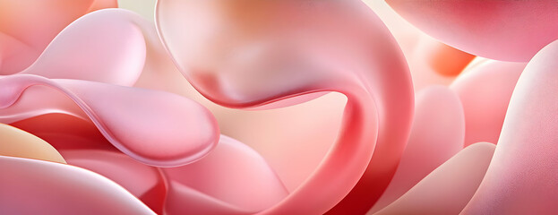 Poster - Pink fluid abstract, soft glow background