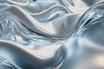 Fototapete - Abstract liquid metal fluidity fluid lines distorted lines abstract futuristic shapes in the air.