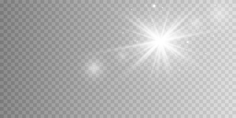 Wall Mural - glow isolated white transparent light effect set, lens flare, explosion, glitter, line, sun flash, s