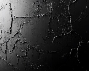 Aufkleber - Dark textured wall with cracks and shadows.