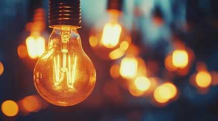 Poster - Inspiring Light Bulbs Symbolizing Innovative Ideas and Creative Marketing Strategies for Business Transformation
