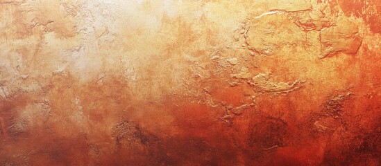 Poster - Vibrant warm orange and cream textured acrylic paint background featuring dynamic brush strokes and ample negative space for creative design use
