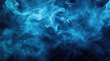 Poster - blue smoky abstract background with hand-painted film texture for sci-fi and creative design project
