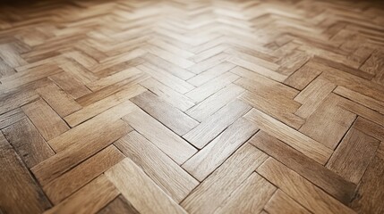 Wall Mural - Light brown herringbone parquet floor texture showcasing elegant wooden planks seamless design and natural grain detail.