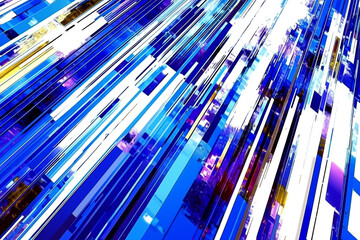 Poster - black abstract technology illustration background