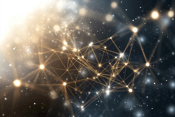 Poster - black abstract technology illustration background