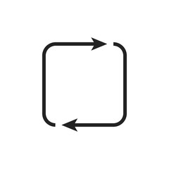 Poster - This circular arrow icon effectively represents refresh and reload actions, making it ideal for web design, mobile apps, and user interfaces to indicate updates or process restarts