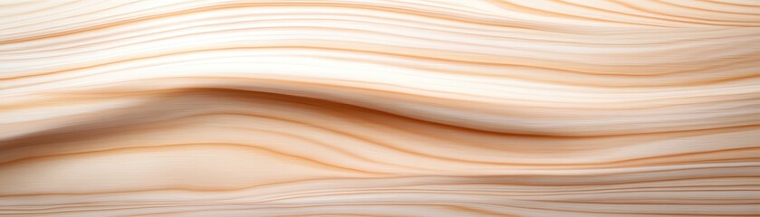 Poster - Seamless beige wave pattern showcasing natural texture in soft, flowing design.