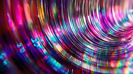 Poster - Vibrant, iridescent swirls create a mesmerizing abstract background.  Perfect for designs needing a futuristic, energetic, or artistic feel.
