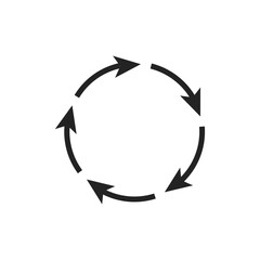 Poster - The circular arrow icon is a wellrecognized symbol that represents refresh and reload actions within user interfaces, symbolizing the process of updating or restarting applications and webpages
