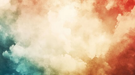 Aufkleber - Abstract colorful cloud texture background with soft gradients in warm and cool tones and ample copy space for text placement.