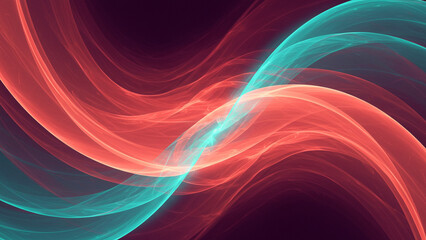Poster - An abstract design characterized by wave-like backgrounds