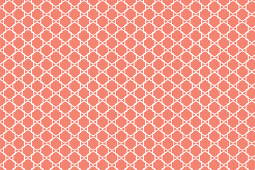 Wall Mural - simple abstract white color creative geometric pattern tomato color background coral geometric pattern background that can be used as a background or texture