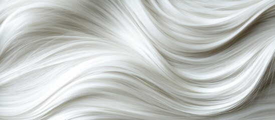 Aufkleber - White wavy hair texture background with smooth gradients and Copy Space for text placement