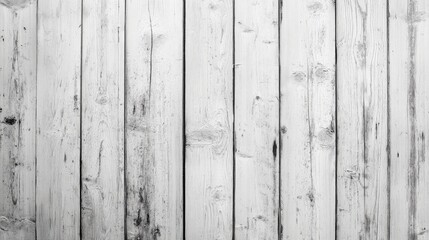 Aufkleber - Weathered white wooden planks background with grain texture and Copy Space for design purposes