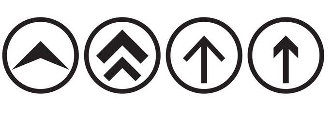 Leinwandbilder - Swipe icons set. Up arrow button symbols. Scrolling, slide icon collection. Vector illustration