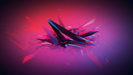 Poster - Vibrant contemporary abstract backdrop with a high-tech aesthetic