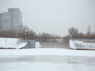 Wall Mural - river in winter