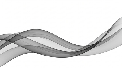 Leinwandbilder - A sophisticated, smooth gray wave featuring an abstract swoosh that embodies rapid movement