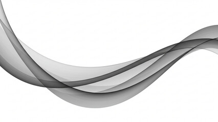 Leinwandbilder - Graceful, flowing gray wave with a sleek, abstract design that conveys a sense of speed