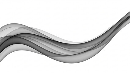 Leinwandbilder - Elegant abstract smooth swoosh speed gray wave