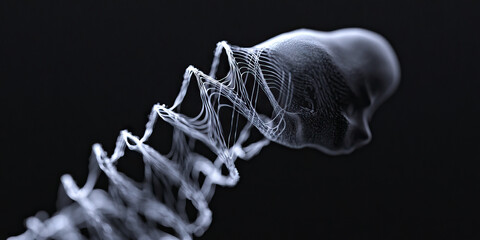 Poster - Abstract 3D Form with Network Structure