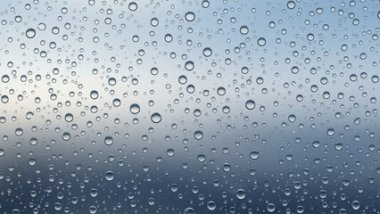 Fototapete - Lifelike water droplets on a see-through window. Vector design
