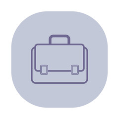 Poster - Simple and modern line icon of briefcase, indicating business activity. Suitable for presentations or digital platforms aimed at professionals in office environment